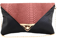Two Tone Crocodile Clutch