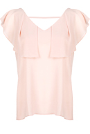 Ruffled V-Neck Blouse