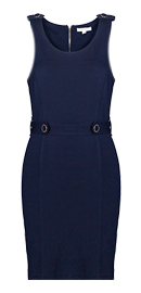 Little Blue Button Dress