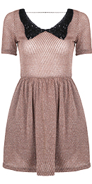 Metallic Peter Pan Collar Dress