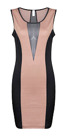 Mesh Color Block Dress