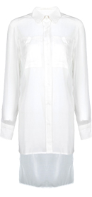 Sheer Button-Up Blouse