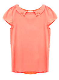 Pleated Back Collar Top