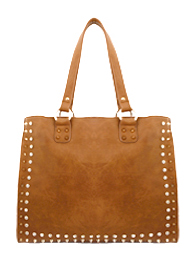 Border Line Studded Tote