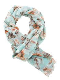 Vintage Floral Print Scarf