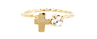 Crystal and Cross Ring