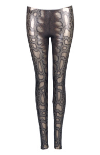 Metallic Cobra Print Leggings