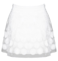Embroidered Veil Mini Skirt