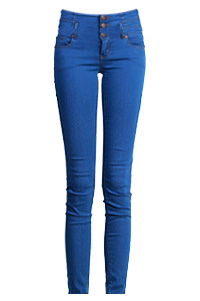 High Button Waist Skinny Jeans