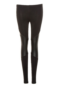 Leather Panel Leggings