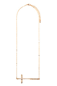 Side Cross Necklace