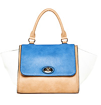 Chic Colored Blocked Handbag
