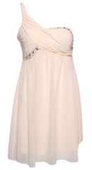 Jeweled One Shoulder Dress