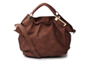 Faux Leather Slouch Hobo Bag