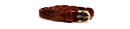 Camel Skinny Braided Belt
