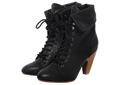 Folded Lace Up Booties