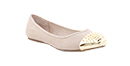 Spike Gold Toe Flats