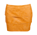 Tiered Leatherette Skirt