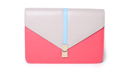 Color Blocked Fliplock Envelope Clutch