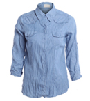 Crinkled Denim Shirt