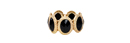 Black Stone Stretch Bracelet
