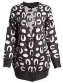 Oversized Leopard Print Cardigan