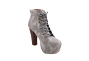 Distressed Lace-Up Booties