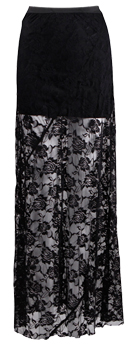 Sheer Lace Maxi Skirt