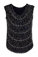 Flapper Draped Beaded Top