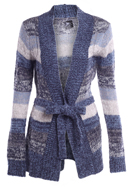 Blue Hue Belted Knit Cardigan
