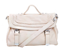 Cream Braided Top Handle Satchel