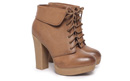 Folded Lace Up Booties