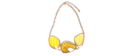 Faceted Yellow Stone Necklace