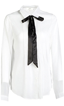 Tuxedo Bow Blouse