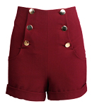 High Waist Sailor Shorts