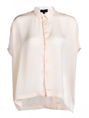 Skinny Collar Blouse with French Sleeve