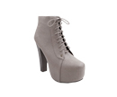 Taupe Lace Up Booties