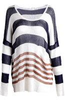 Striped Open Knit Sweater