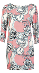 Chain and Leopard Shift Dress