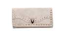 Croc-Effect Studded Clutch