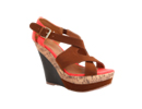 Color Block Cork Wedges