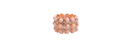Pink Crystal Cluster Bracelet