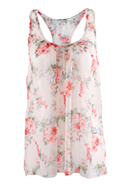 Floral Drape Back Top