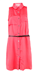 Coral Shirtdress