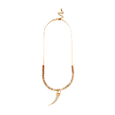 Stacked Disk Horn Necklace