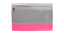 Pink and Grey Color Block Clutch