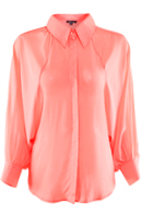 Coral Button Down Blouse