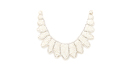 Scalloped Pearl and Rhinestone Bib Necklace
