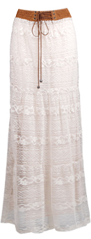 Western Lace Maxi Skirt