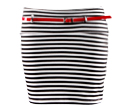 Striped Belted Mini Skirt